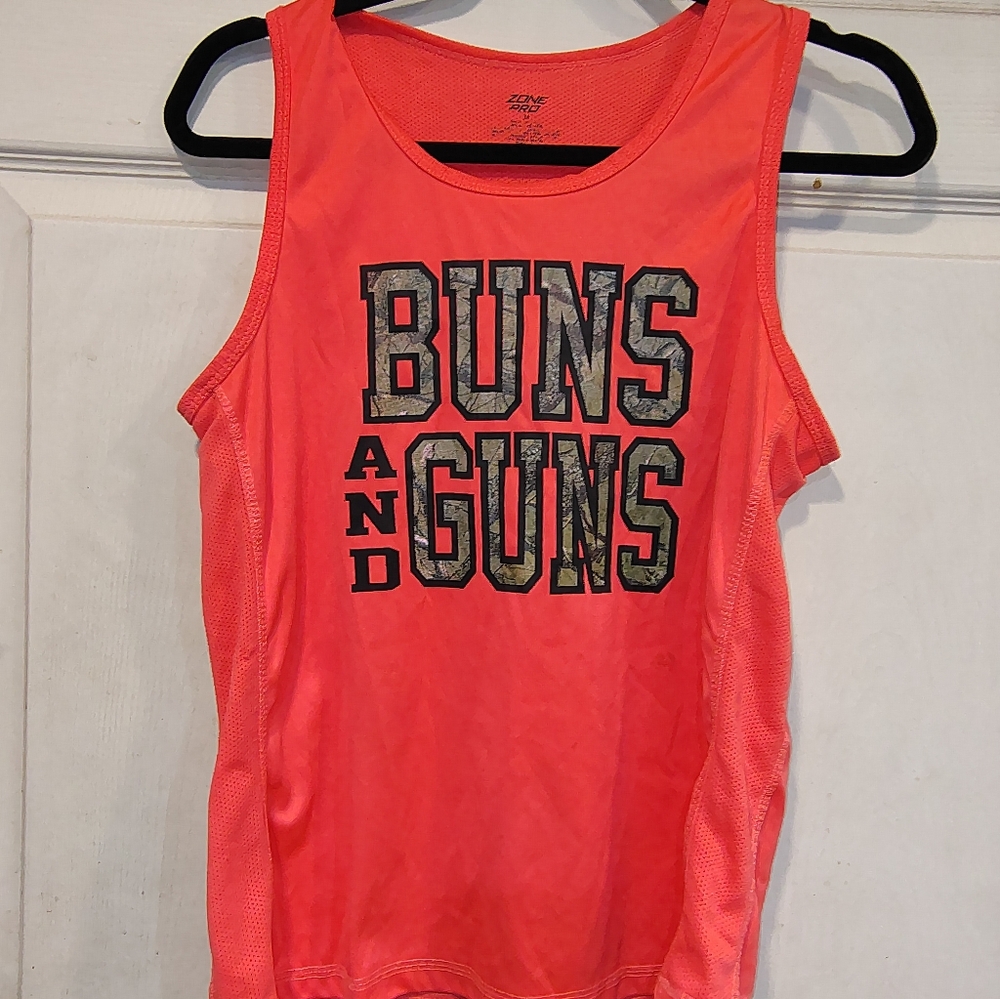 Zone Pro Women's Size M Orange Athletic Tank